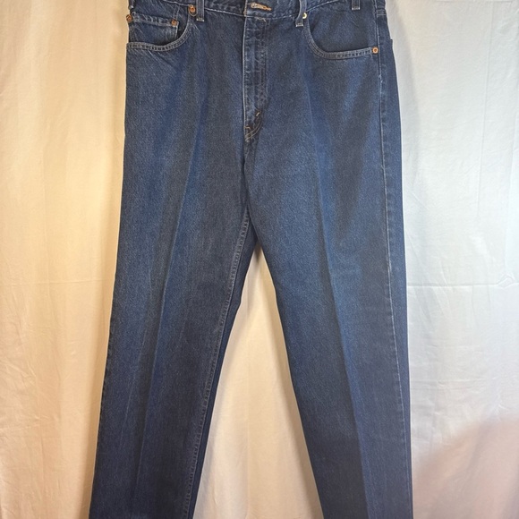 Levi's Dark Blue Straight Jeans 505 36x32 Preowned - Picture 3 of 10